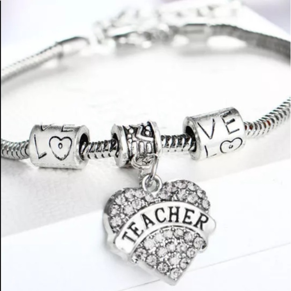 Teacher diamond studded bracelet